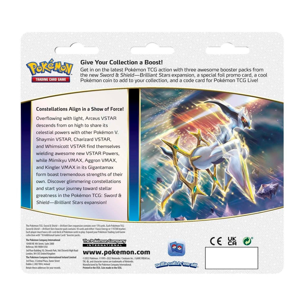 Pokémon TCG: Brilliant Stars Glaceon 3-Pack Blister