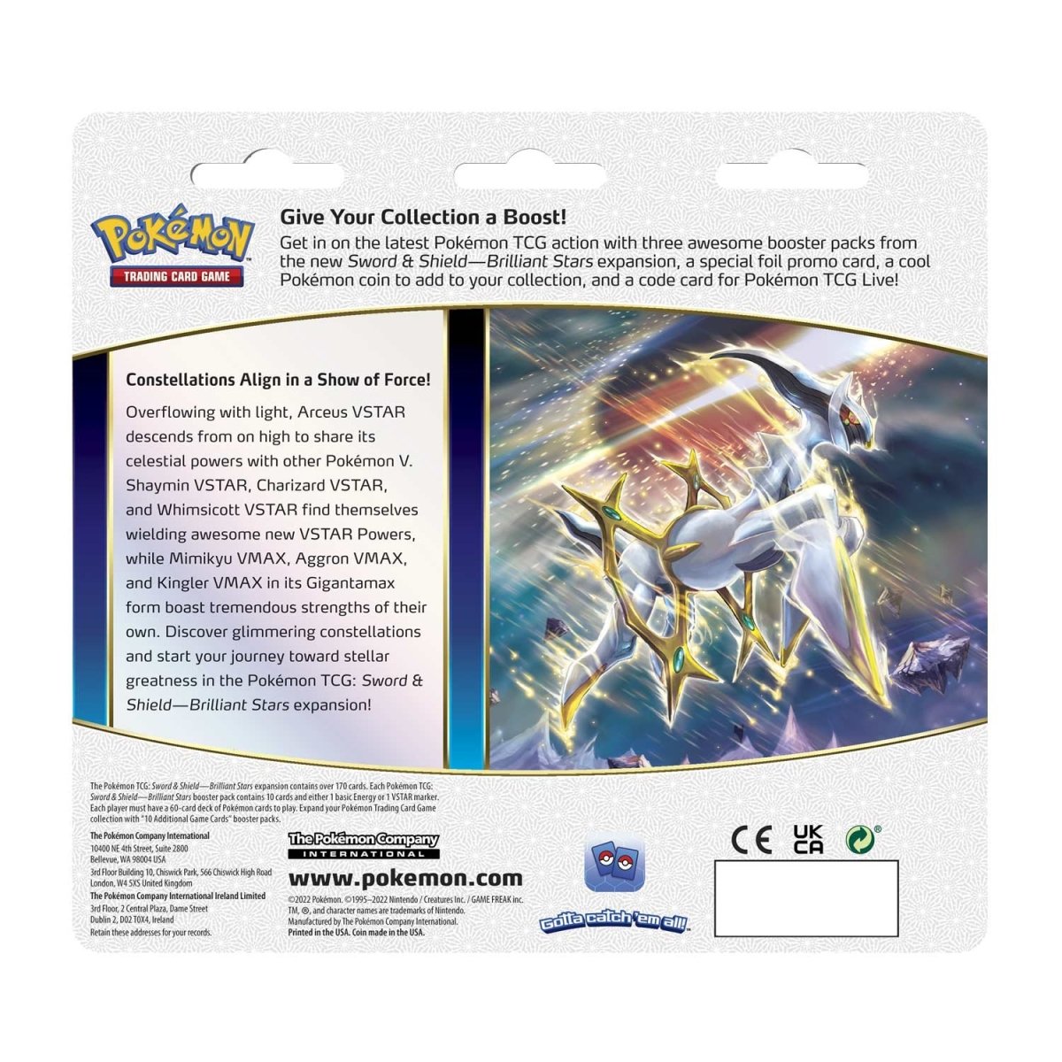 Pokémon TCG: Brilliant Stars Glaceon 3-Pack Blister