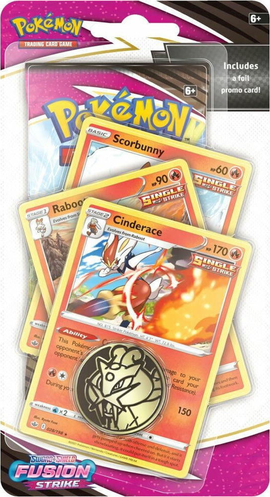 Pokémon TCG: Fusion Strike 1-Pack Blister Scorbunny, Raboot & Cinderace