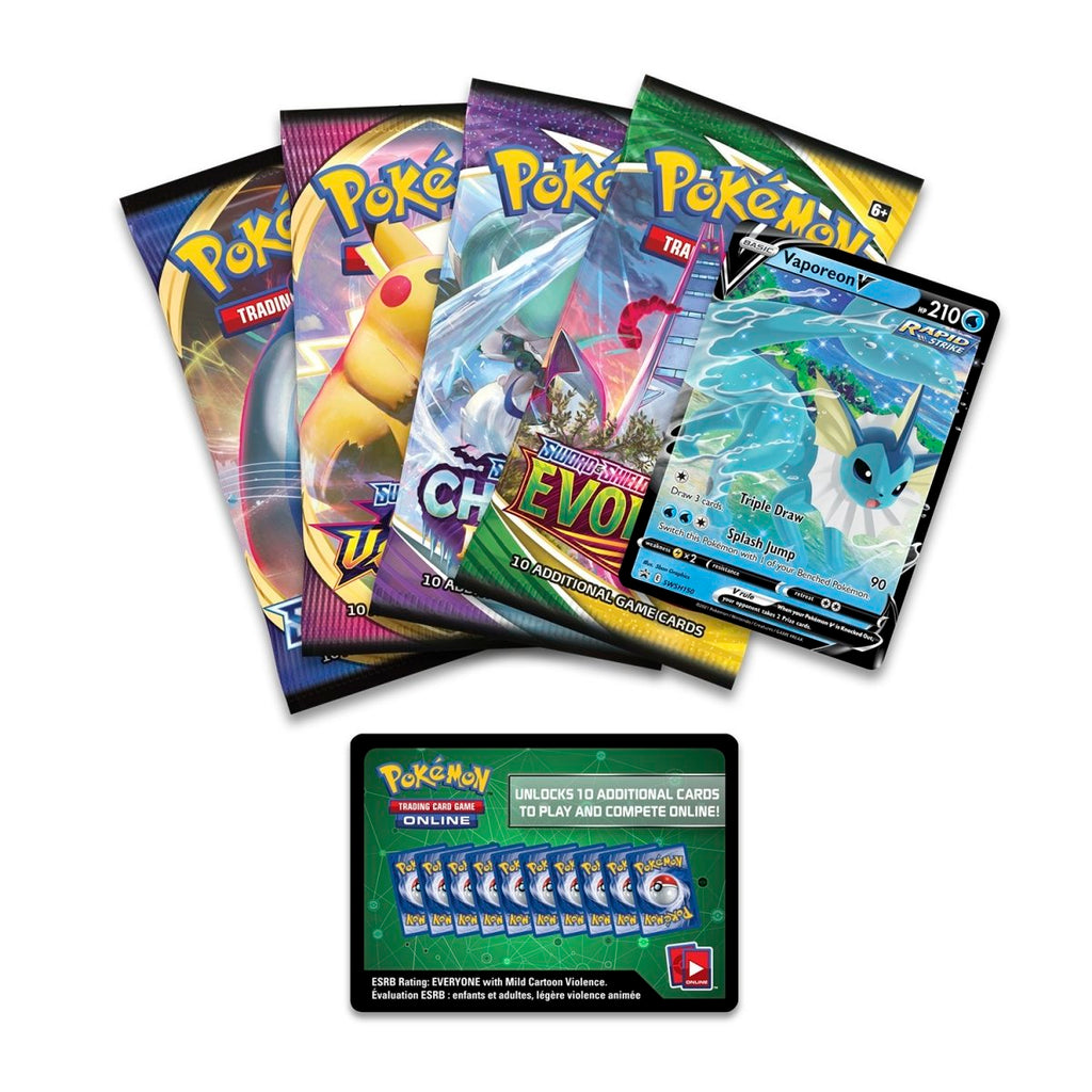 Pokémon TCG: Eevee Evolutions Vaporeon Tin