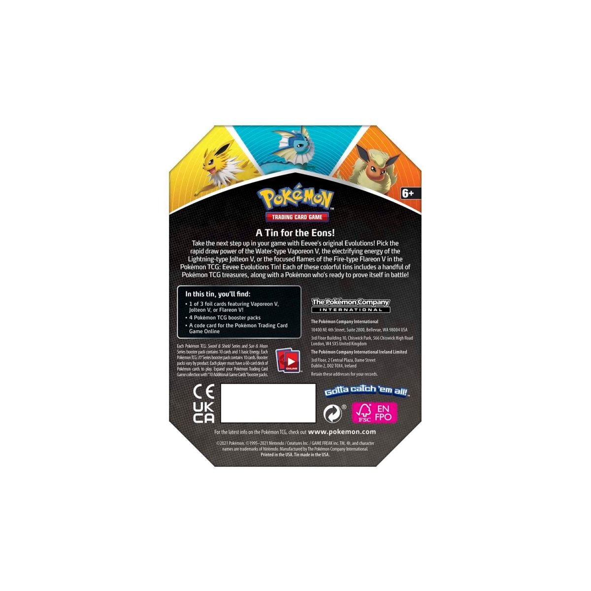 Pokémon TCG: Eevee Evolutions Vaporeon Tin