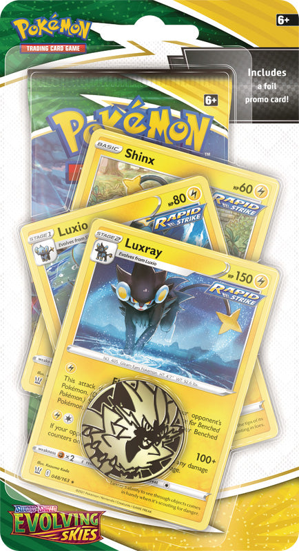 Pokémon TCG: Evolving Skies 1-Pack Blister Shinx, Luxio & Luxray