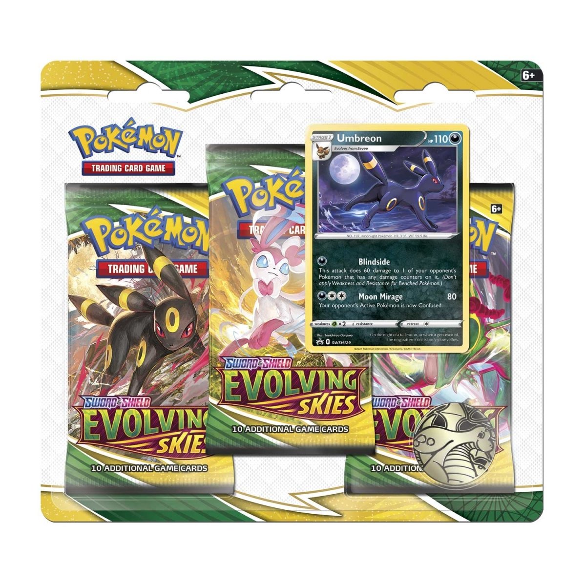 Pokémon TCG: Evolving Skies Umbreon 3-Pack Blister
