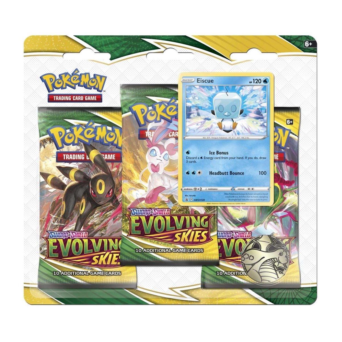 Pokémon TCG: Evolving Skies Eiscue 3-Pack Blister