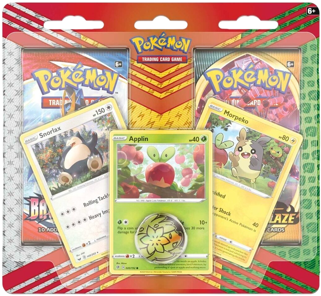 Pokémon TCG: Enhanced 2-Pack Blister Snorlax, Morpeko & Applin (Style 2)