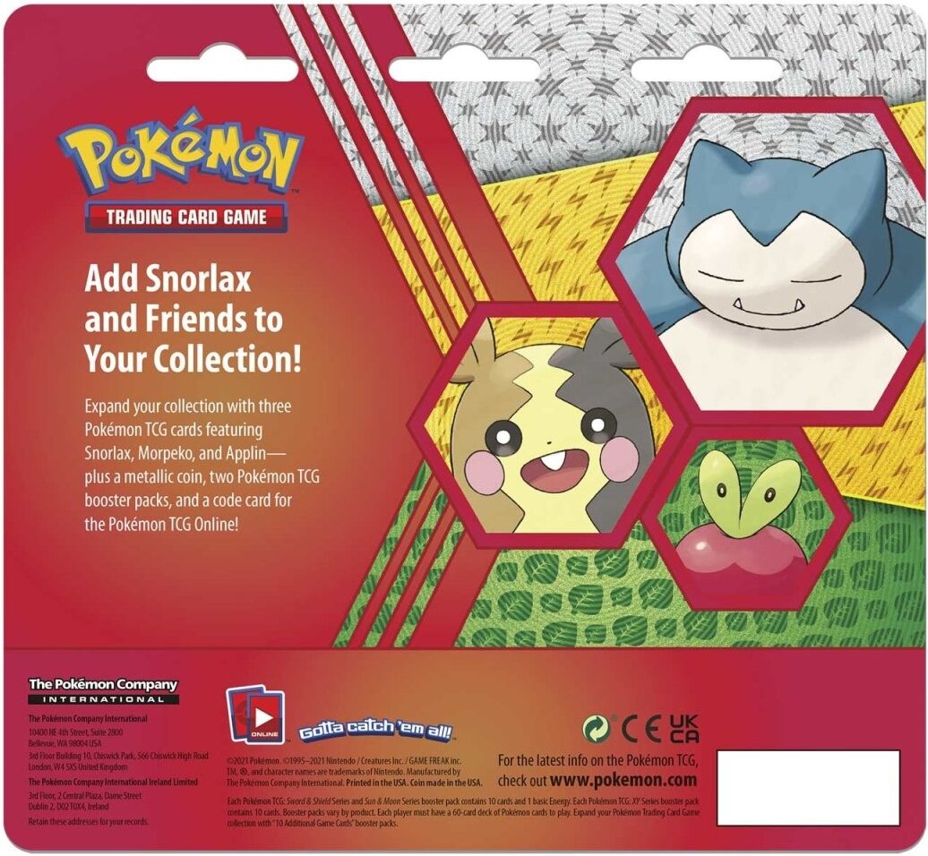 Pokémon TCG: Enhanced 2-Pack Blister Snorlax, Morpeko & Applin (Style 1)