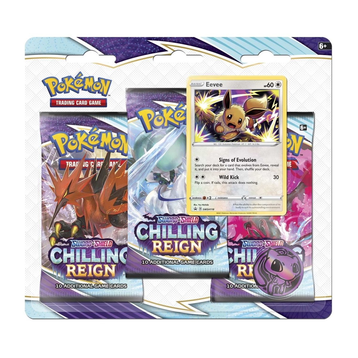 Pokémon TCG: Chilling Reign Eevee 3-Pack Blister