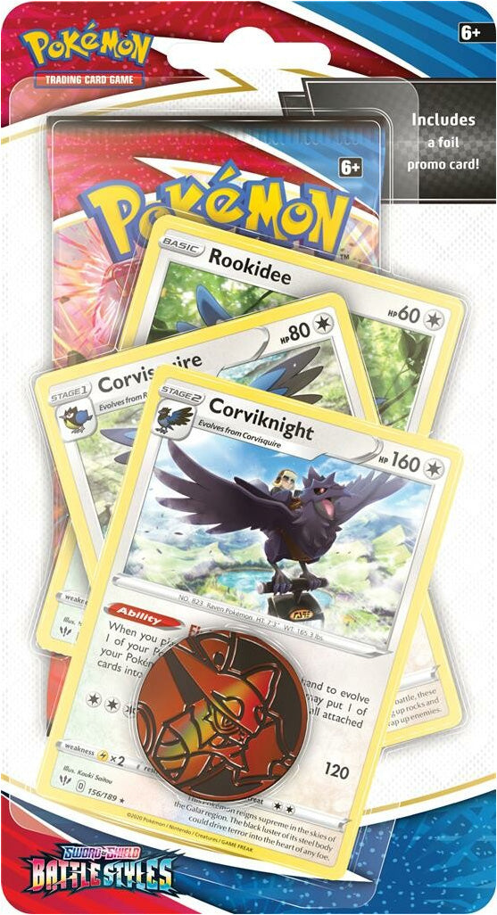 Pokémon TCG: Battle Styles 1-Pack Blister Rookidee, Corvisquire & Corviknight