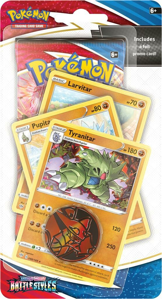 Pokémon TCG: Battle Styles 1-Pack Blister Larvitar, Pupitar & Tyranitar