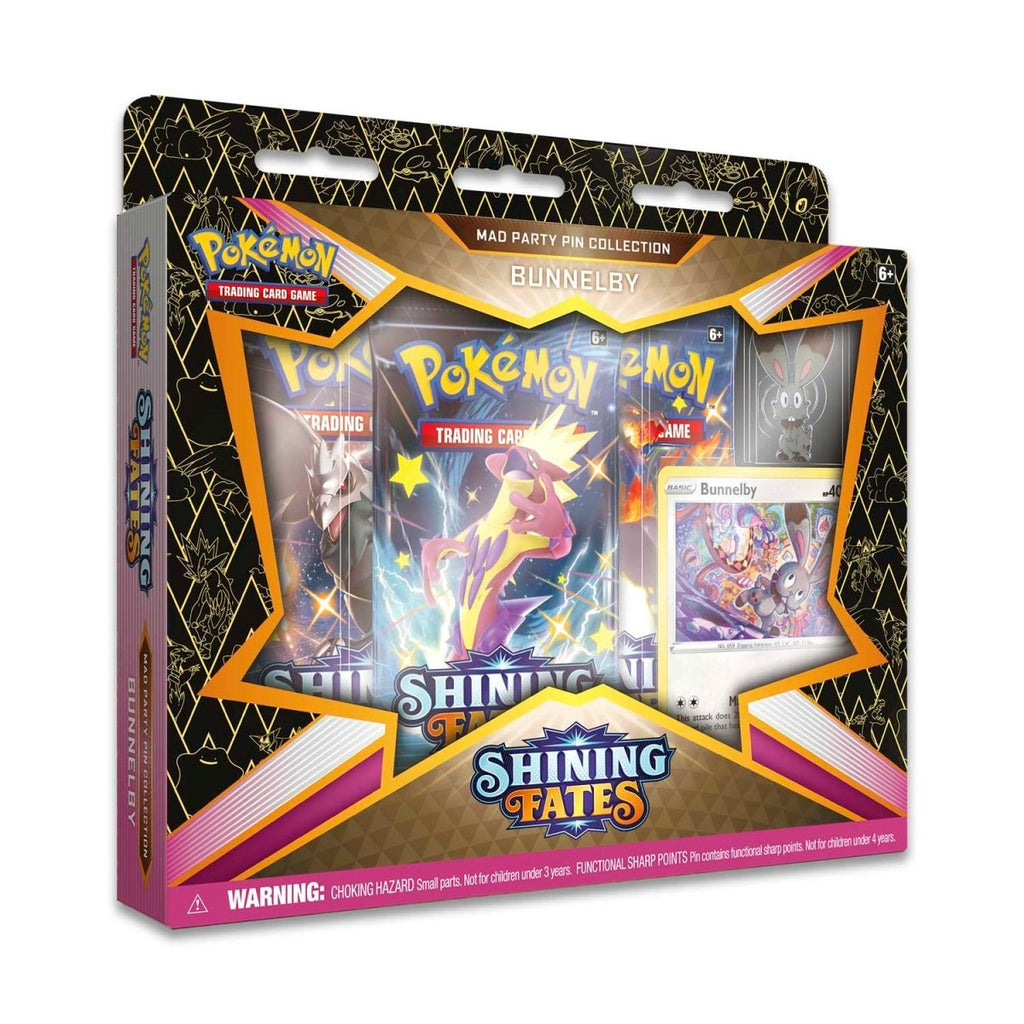 Pokémon TCG: Shining Fates Mad Party Pin Collection—Bunnelby