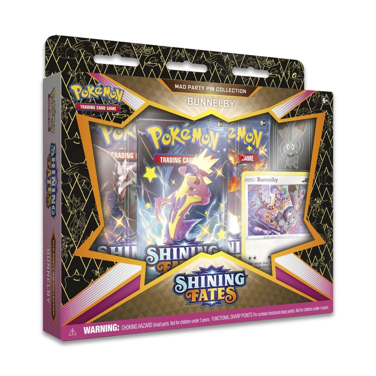Pokémon TCG: Shining Fates Mad Party Pin Collection—Bunnelby