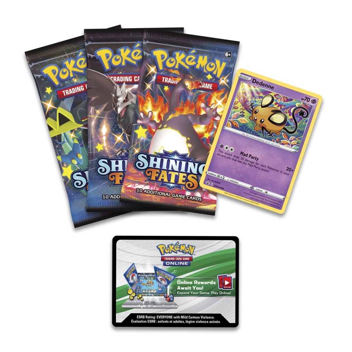 Pokémon TCG: Shining Fates Mad Party Pin Collection—Dedenne