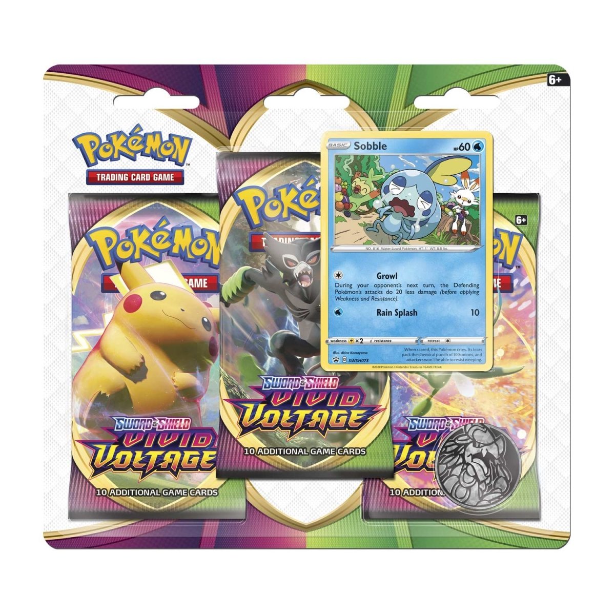 Pokémon TCG: Vivid Voltage Sobble 3-Pack Blister