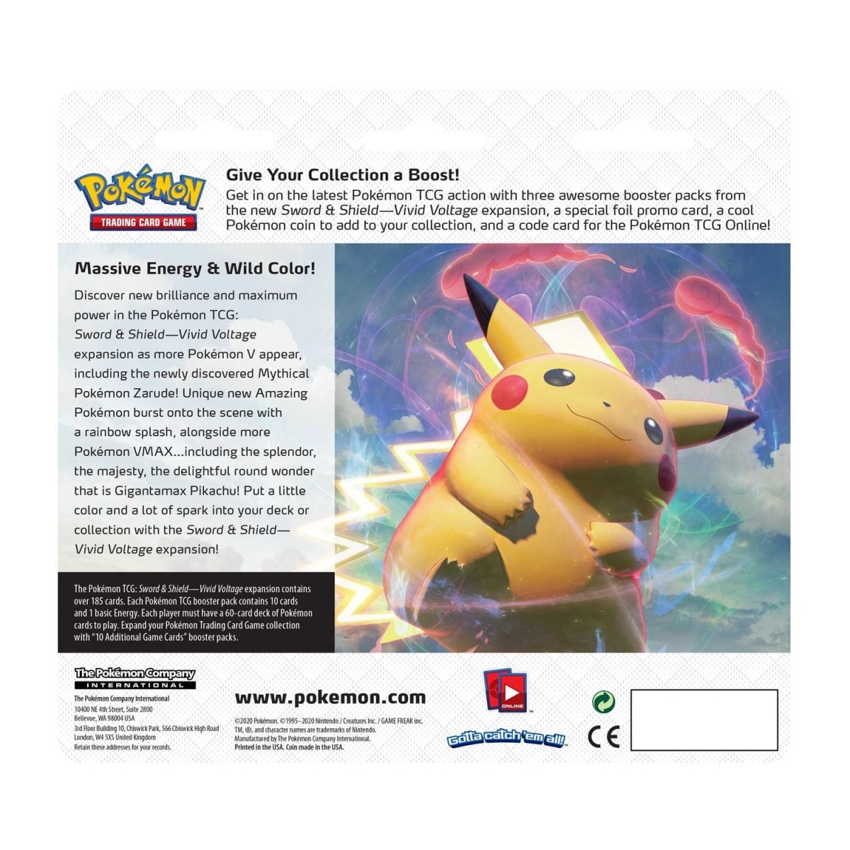 Pokémon TCG: Vivid Voltage Vaporeon 3-Pack Blister