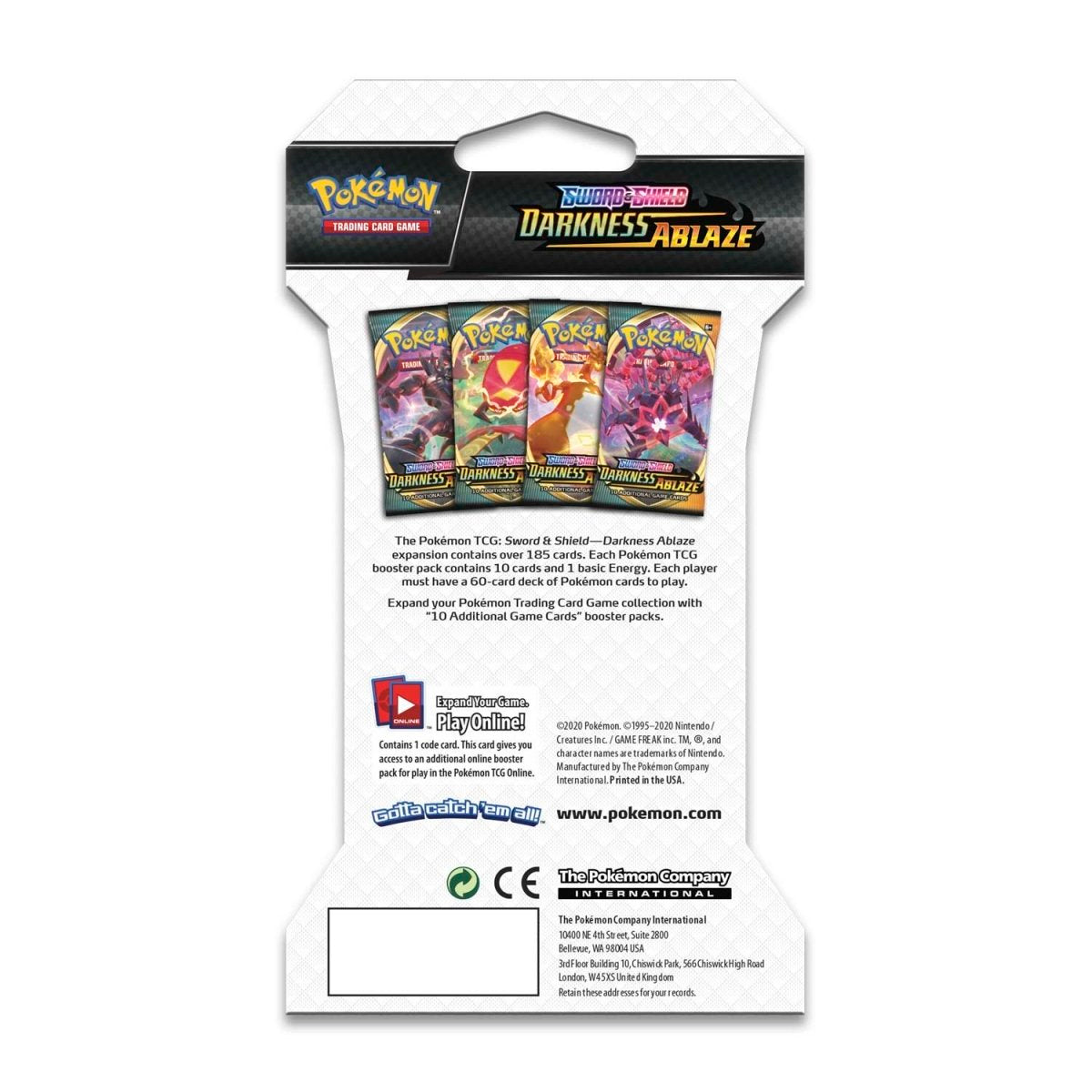 Pokémon TCG: Darkness Ablaze Sleeved Booster Pack