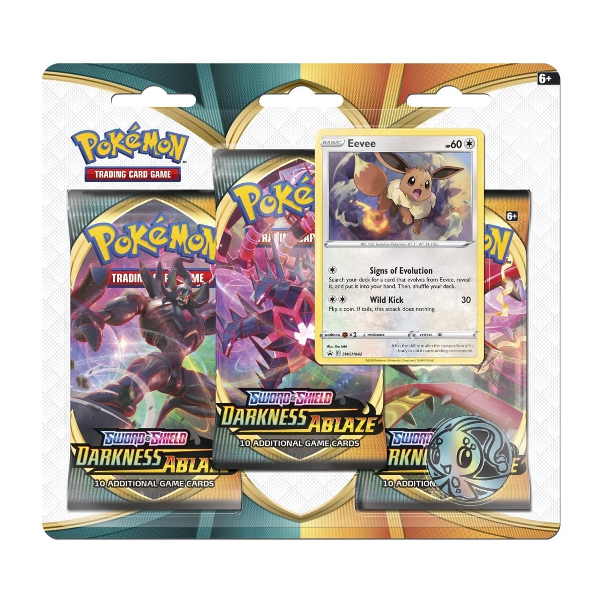 Pokémon TCG: Darkness Ablaze Eevee 3-Pack Blister