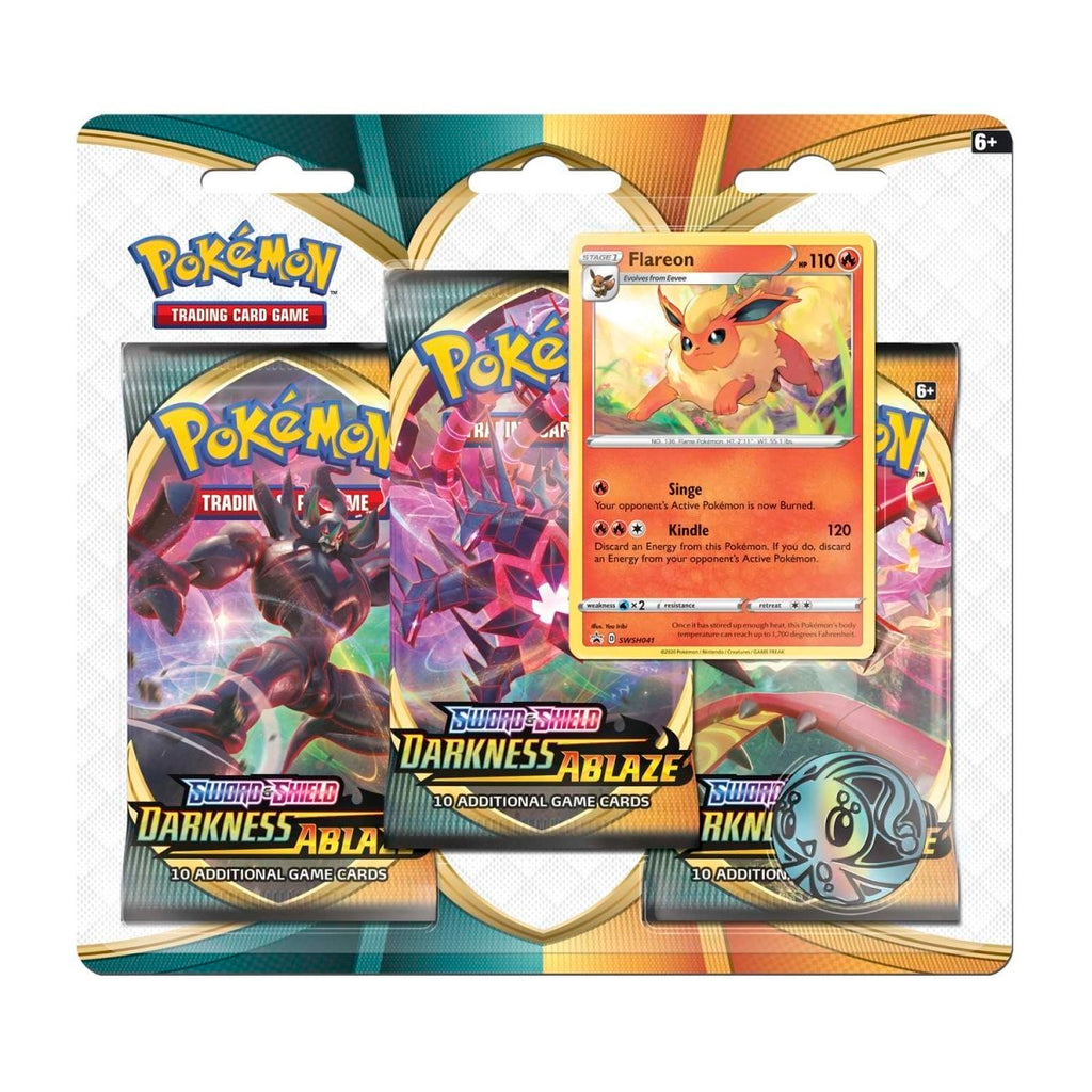 Pokémon TCG: Darkness Ablaze Flareon 3-Pack Blister