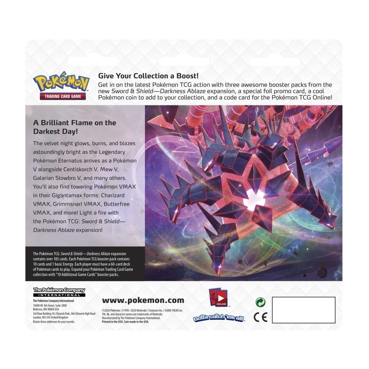 Pokémon TCG: Darkness Ablaze Flareon 3-Pack Blister