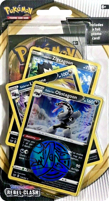 Pokémon TCG: Rebel Clash 1-Pack Blister Galarian Zigzagoon, Galarian Linoone & Galarian Obstagoon