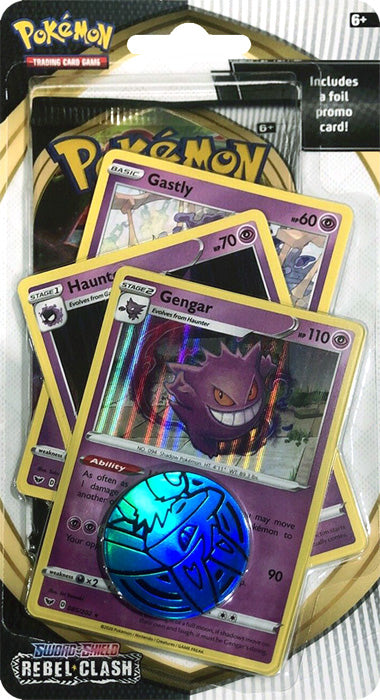 Pokémon TCG: Rebel Clash 1-Pack Blister Gastly, Haunter & Gengar