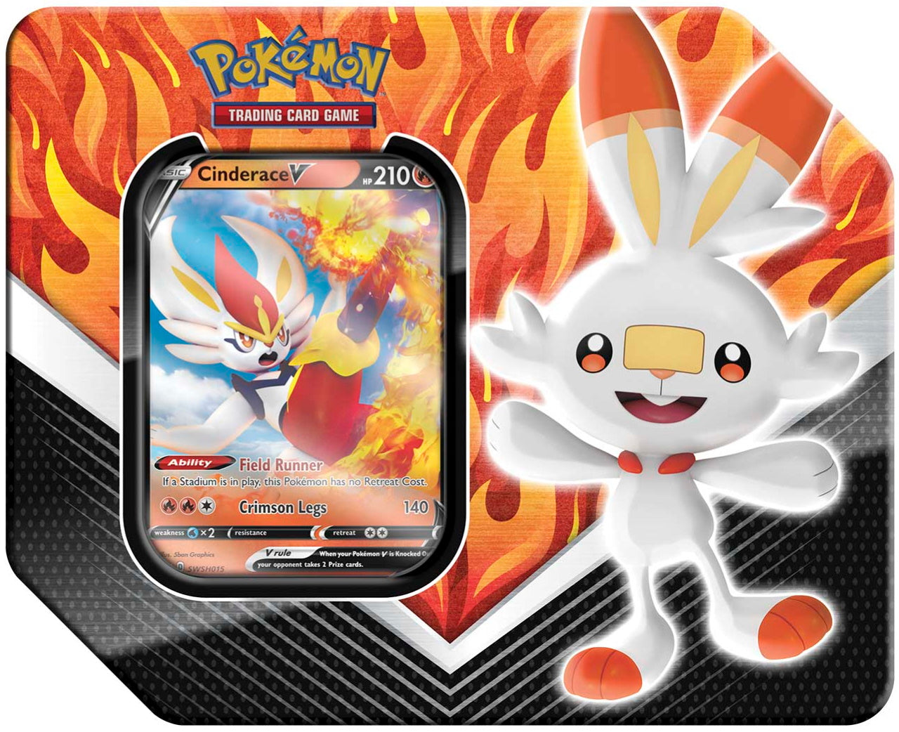 Pokémon TCG: Galar Partners Scorbunny Tin