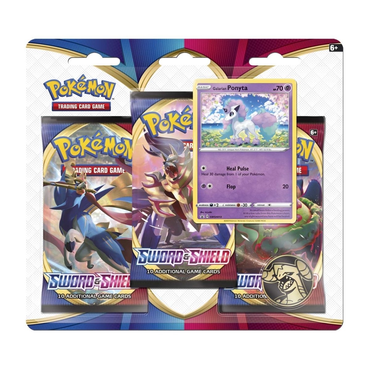 Pokémon TCG: Sword & Shield Ponyta 3-Pack Blister