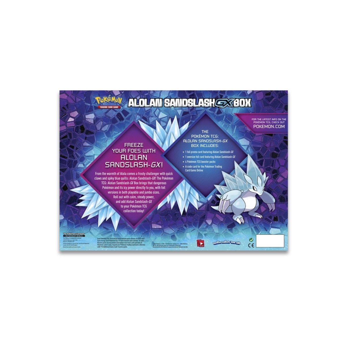 Pokémon TCG: Alolan Sandslash-GX Box