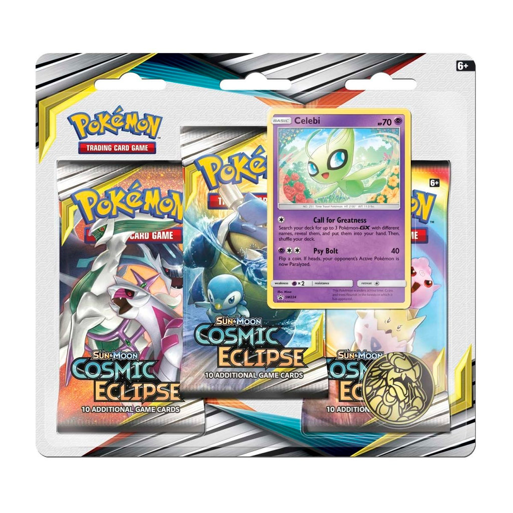 Pokémon TCG: Cosmic Eclipse Celebi 3-Pack Blister