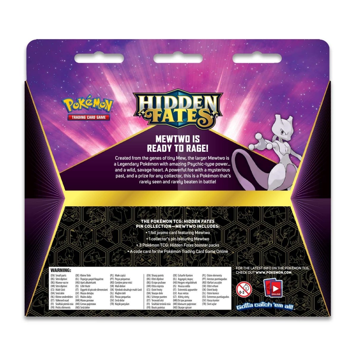 Pokémon TCG: Hidden Fates Pin Collection—Mewtwo