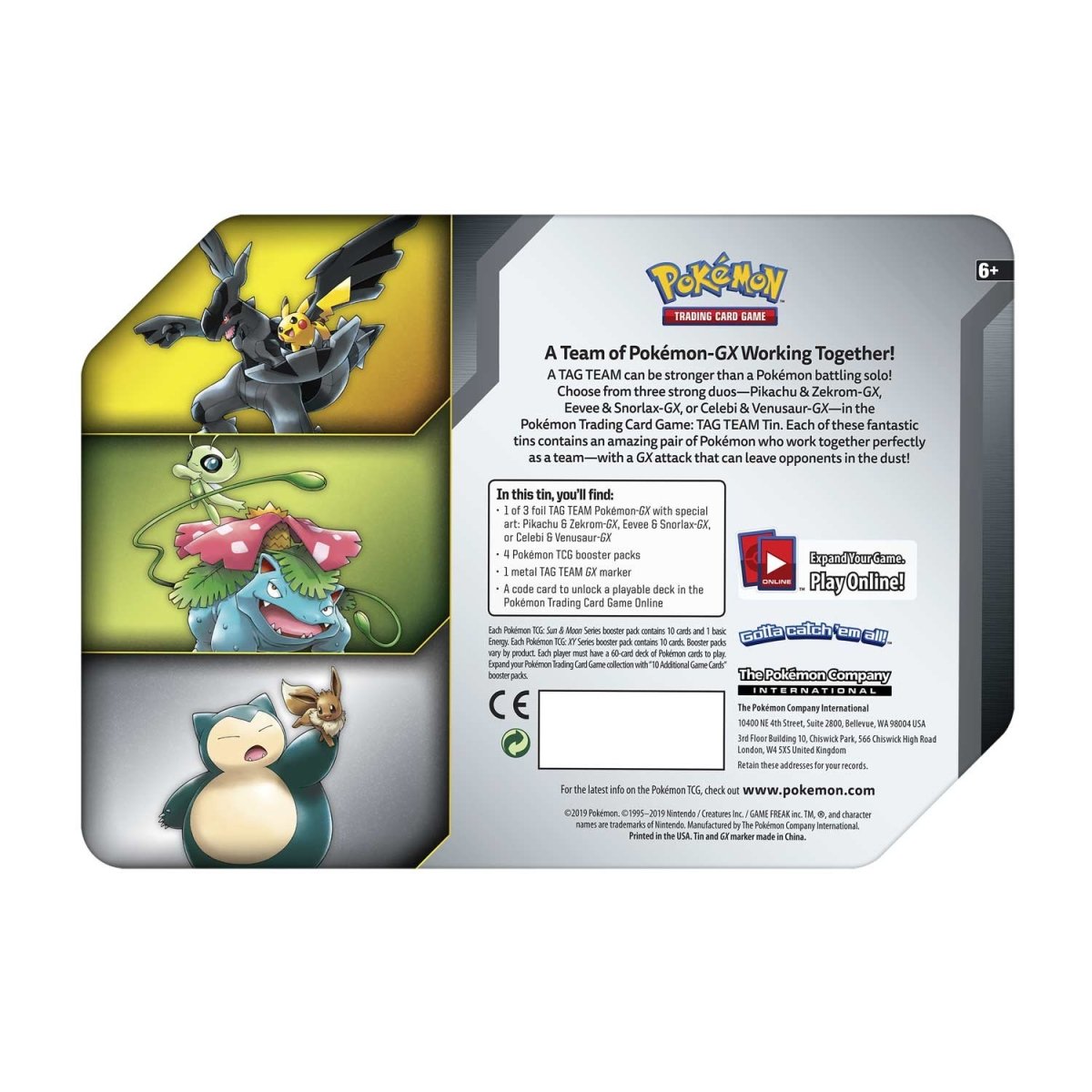Pokémon TCG: TAG TEAM Eevee & Snorlax-GX Tin