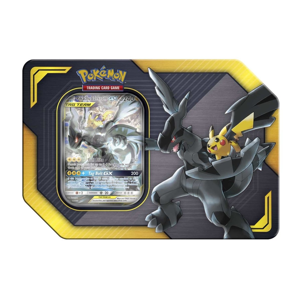 Pokémon TCG: TAG TEAM Pikachu & Zekrom-GX Tin