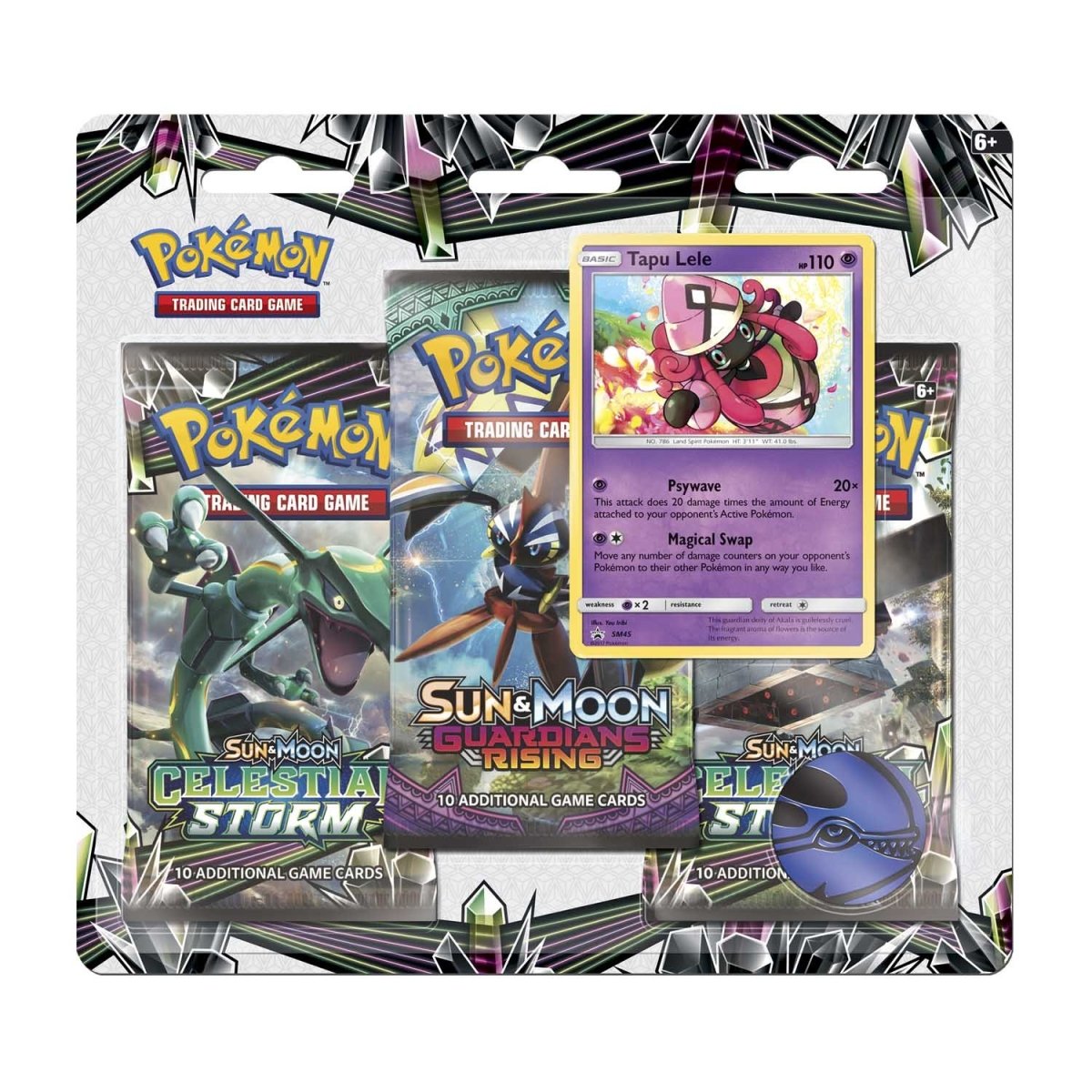 Pokémon TCG: Celestial Storm Tapu Lele 3-Pack Blister