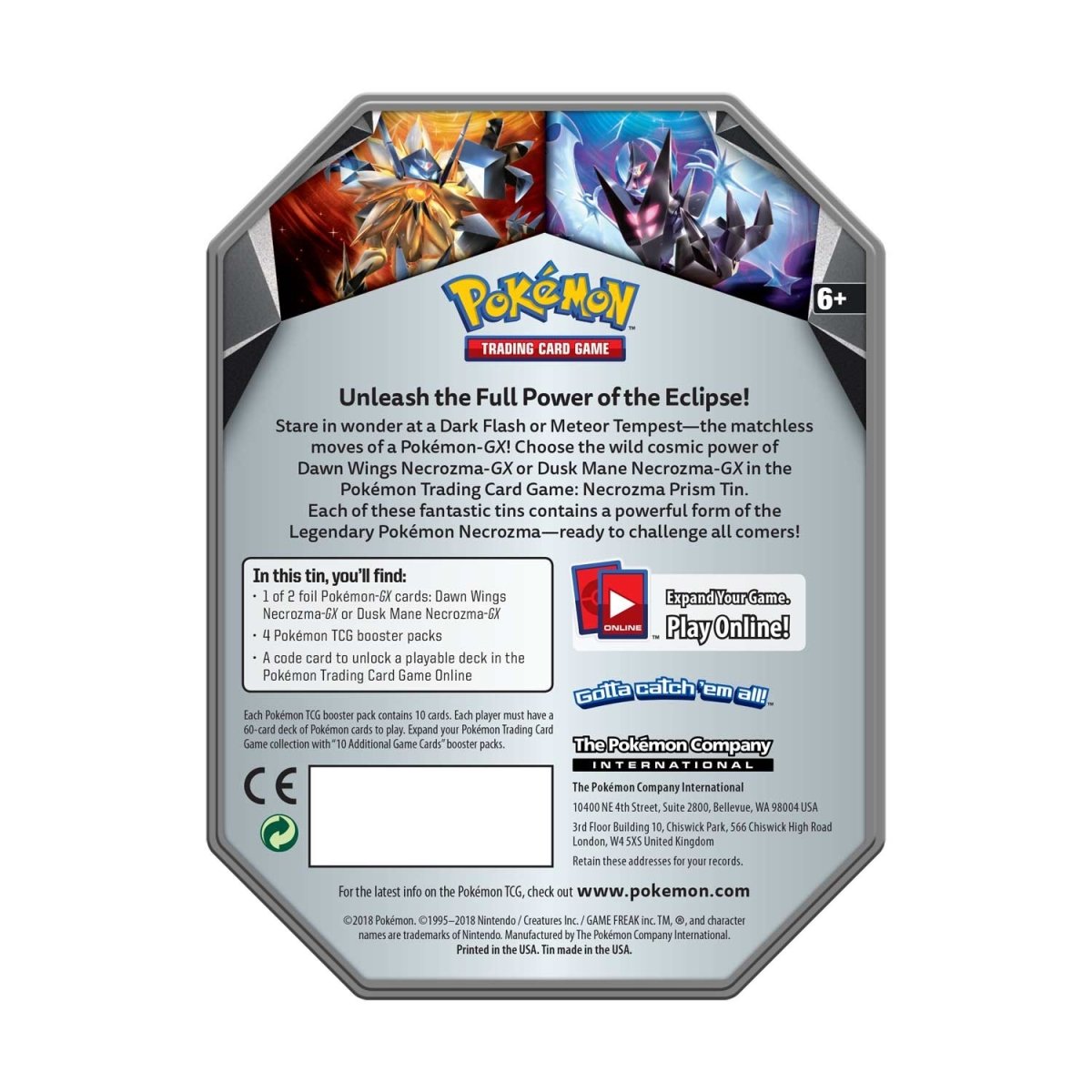 Pokémon TCG: Necrozma Prism Tin Dawn Wings Necrozma