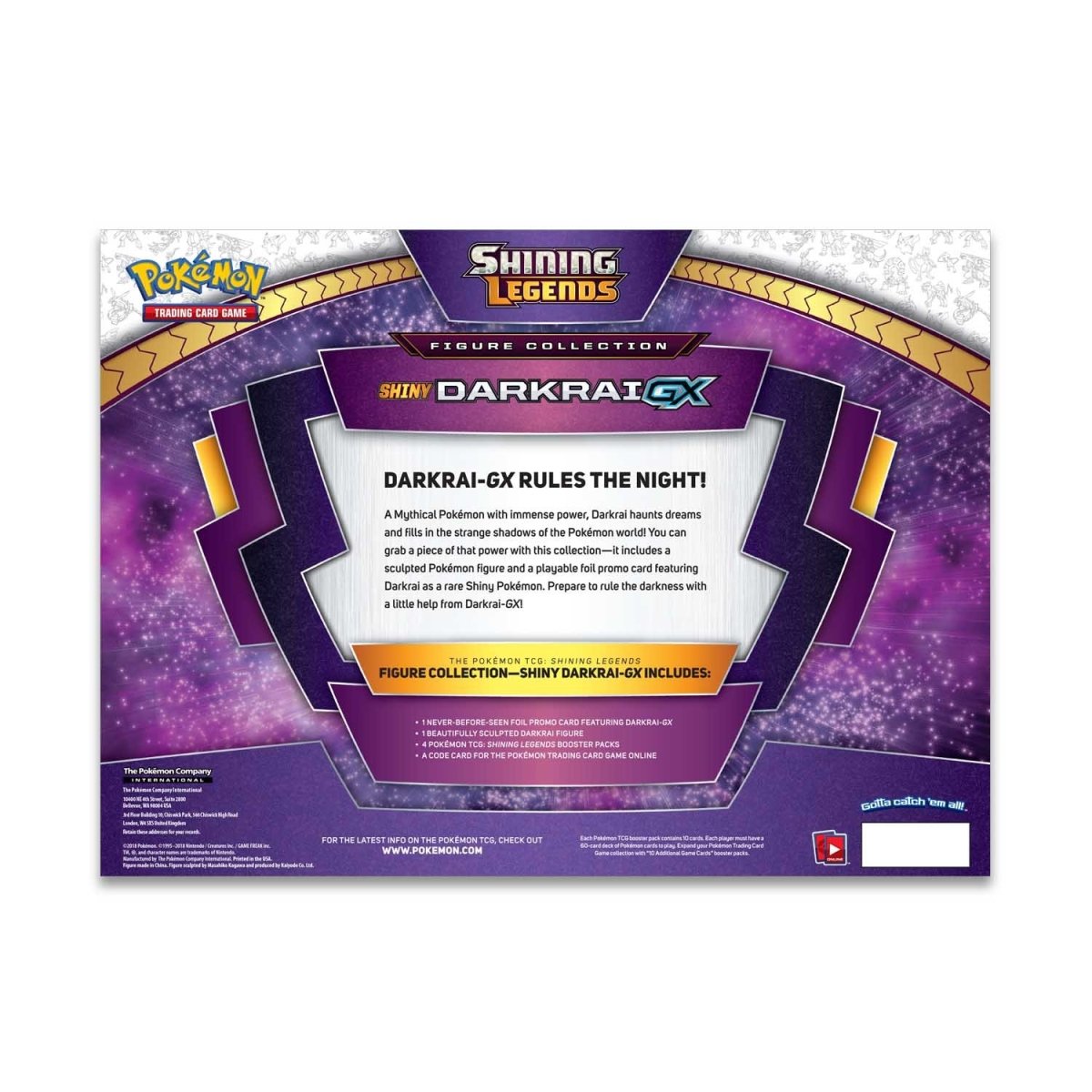 Pokémon TCG: Shining Legends Figure Collection—Shiny Darkrai-GX