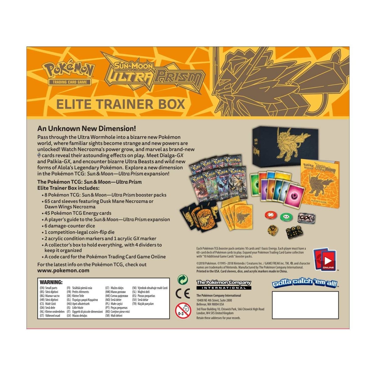 Pokémon TCG: Dusk Mane Necrozma Ultra Prism Elite Trainer Box