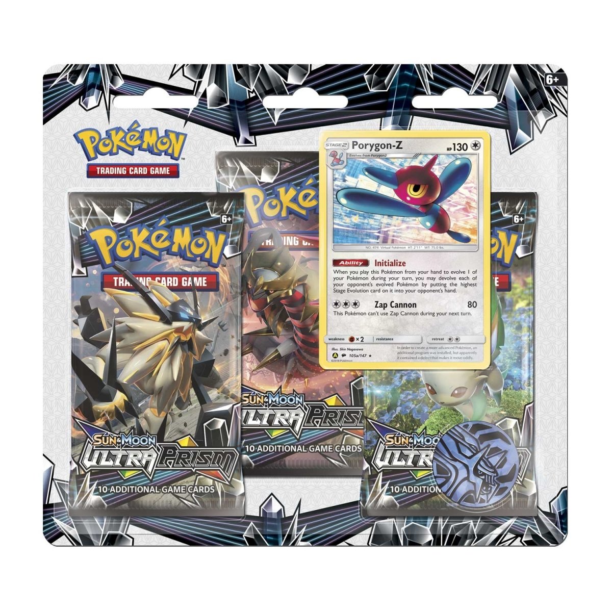 Pokémon TCG: Ultra Prism Porygon-Z 3-Pack Blister