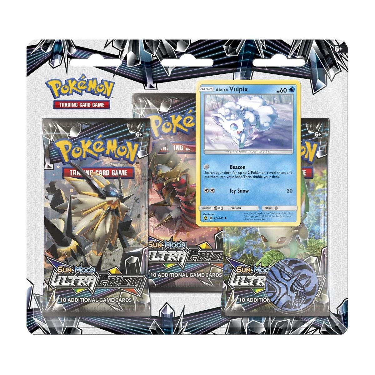 Pokémon TCG: Ultra Prism Alolan Vulpix 3-Pack Blister