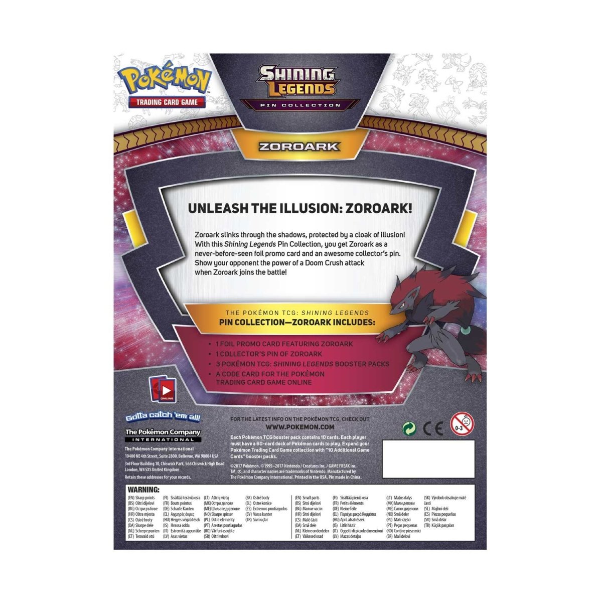 Pokémon TCG: Shining Legends Pin Collection—Zoroark
