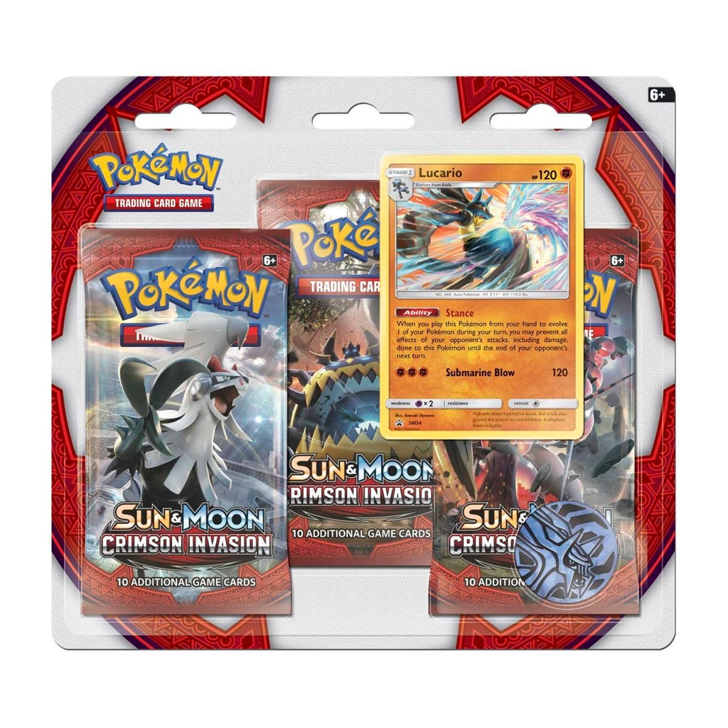Pokémon TCG: Crimson Invasion Lucario 3-Pack Blister