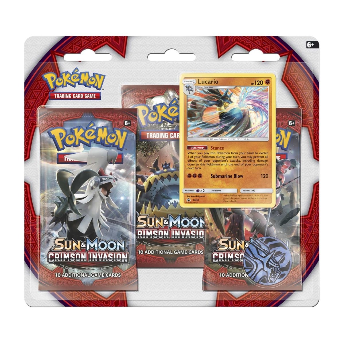 Pokémon TCG: Crimson Invasion Lucario 3-Pack Blister
