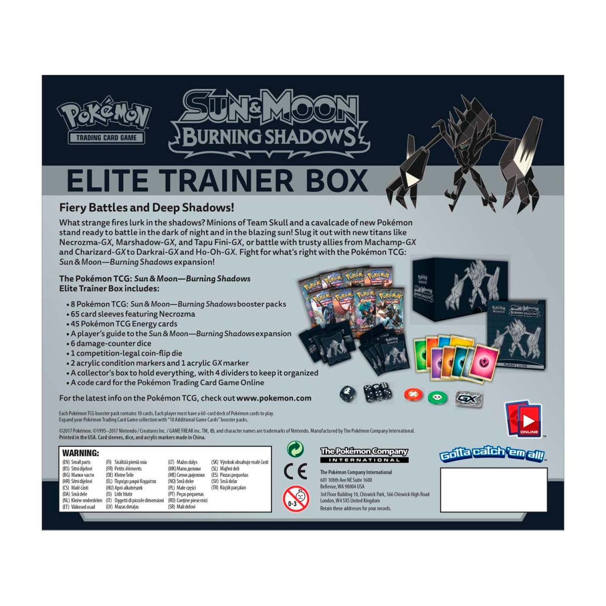 Pokémon TCG: Burning Shadows Elite Trainer Box