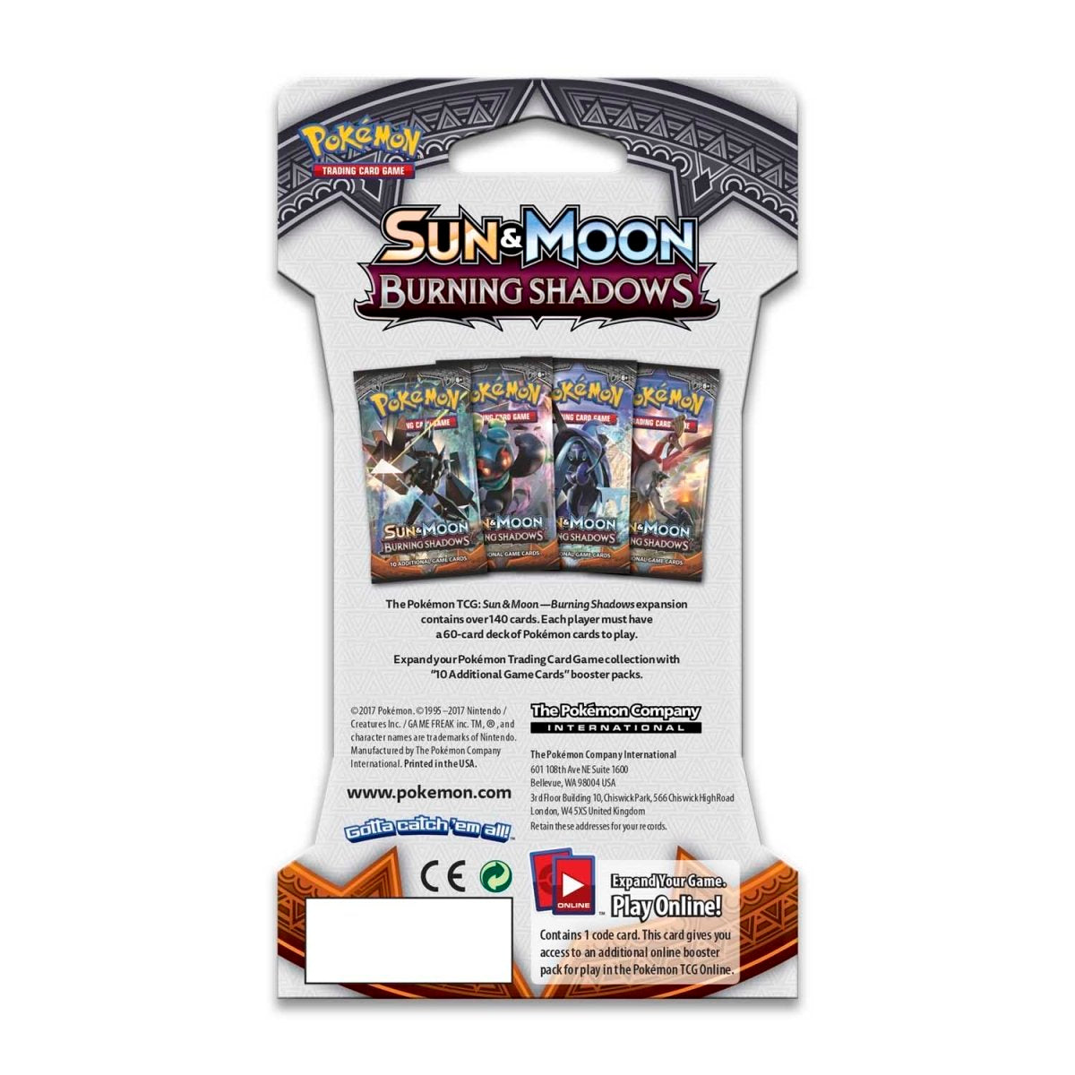 Pokémon TCG: Burning Shadows Sleeved Booster Pack