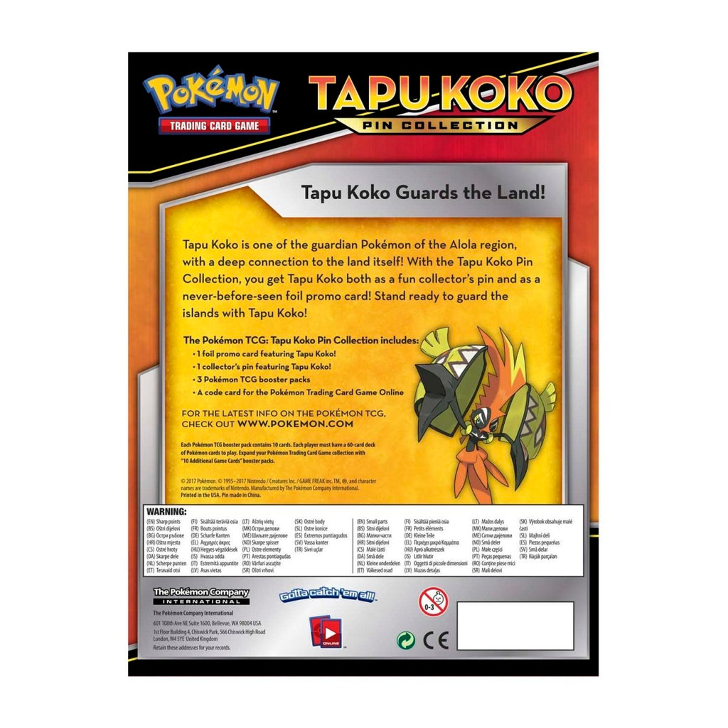 Pokémon TCG: Tapu Koko Pin Collection