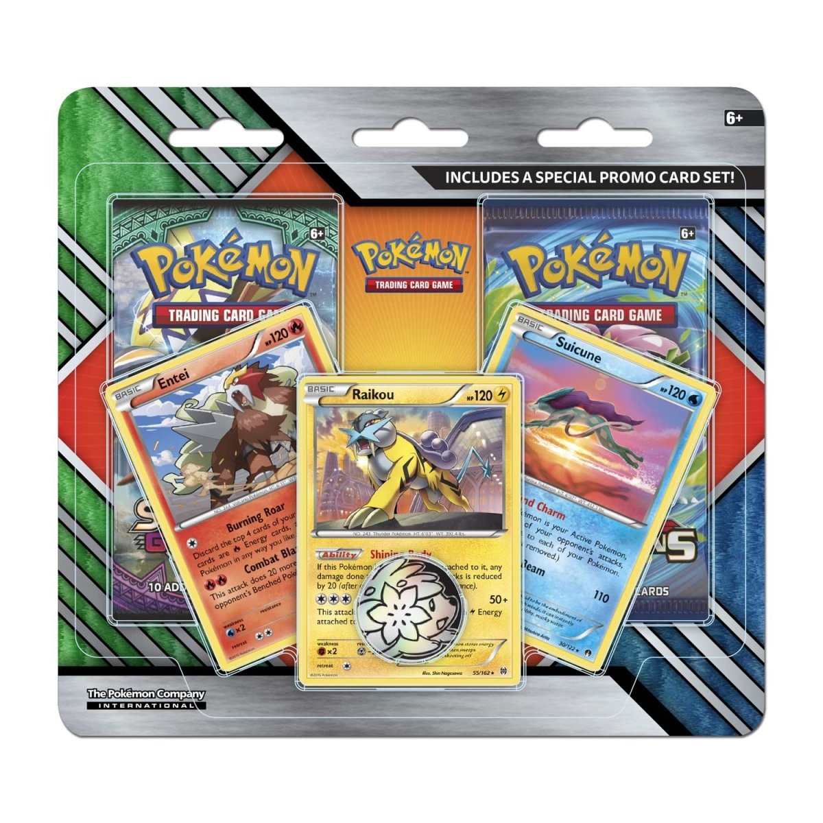 Pokémon TCG: 2-Pack Blister Entei, Raikou & Suicune