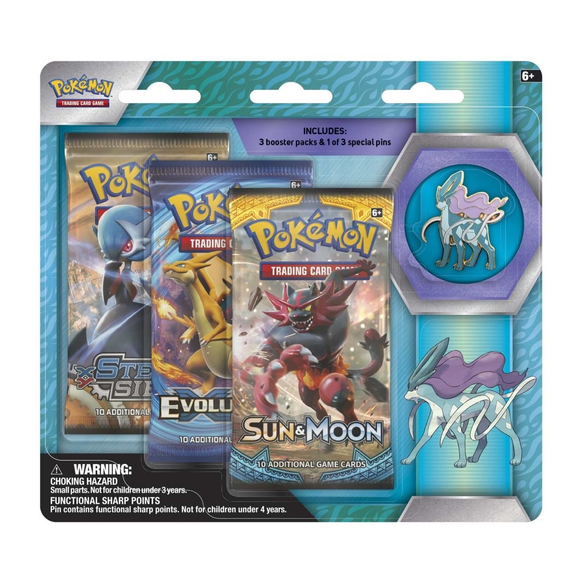 Pokémon TCG: Legendary Beasts Collector's Pin 3-Pack Blister - Suicune