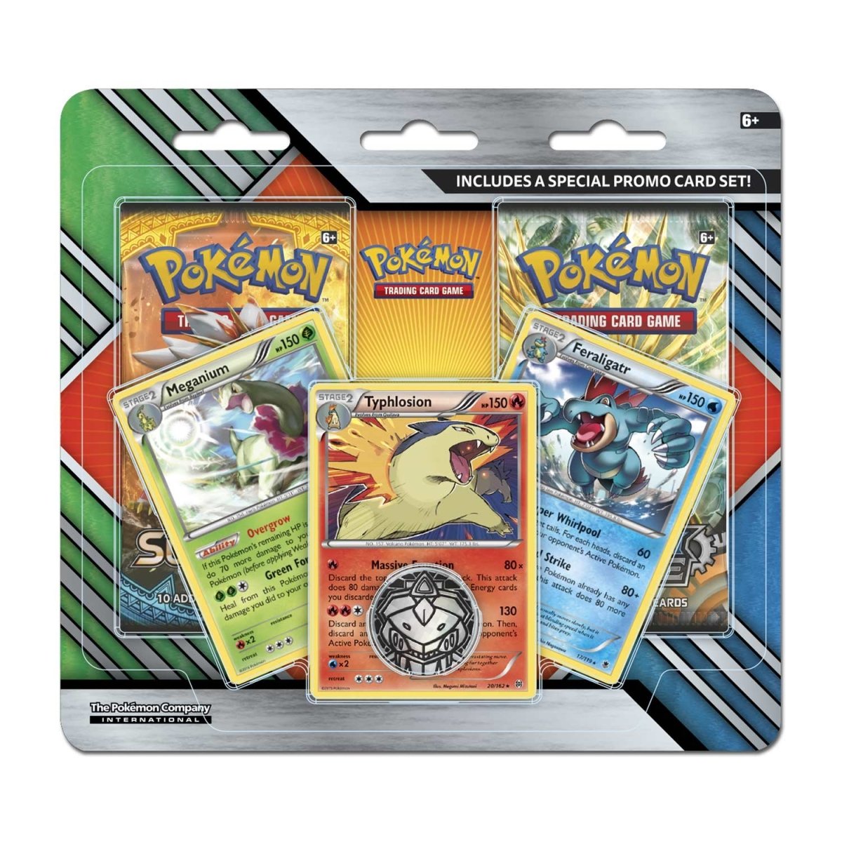 Pokémon TCG: Meganium, Typhlosion & Feraligatr 2-Pack Blister