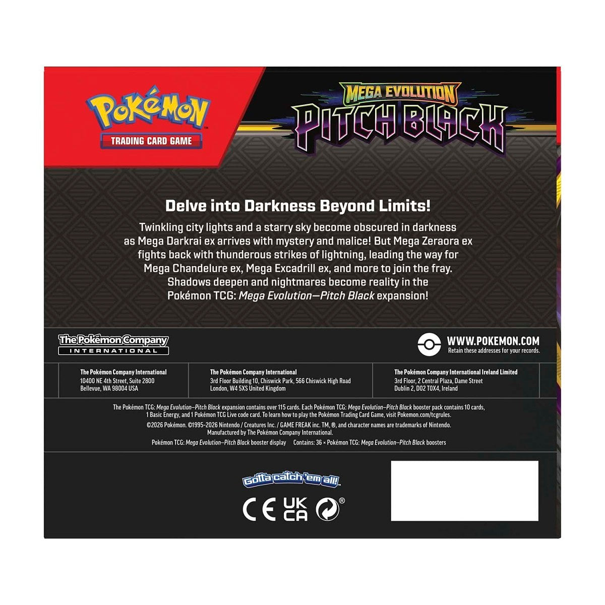 Pokémon TCG: Pitch Black Booster Display Box (36 Packs)