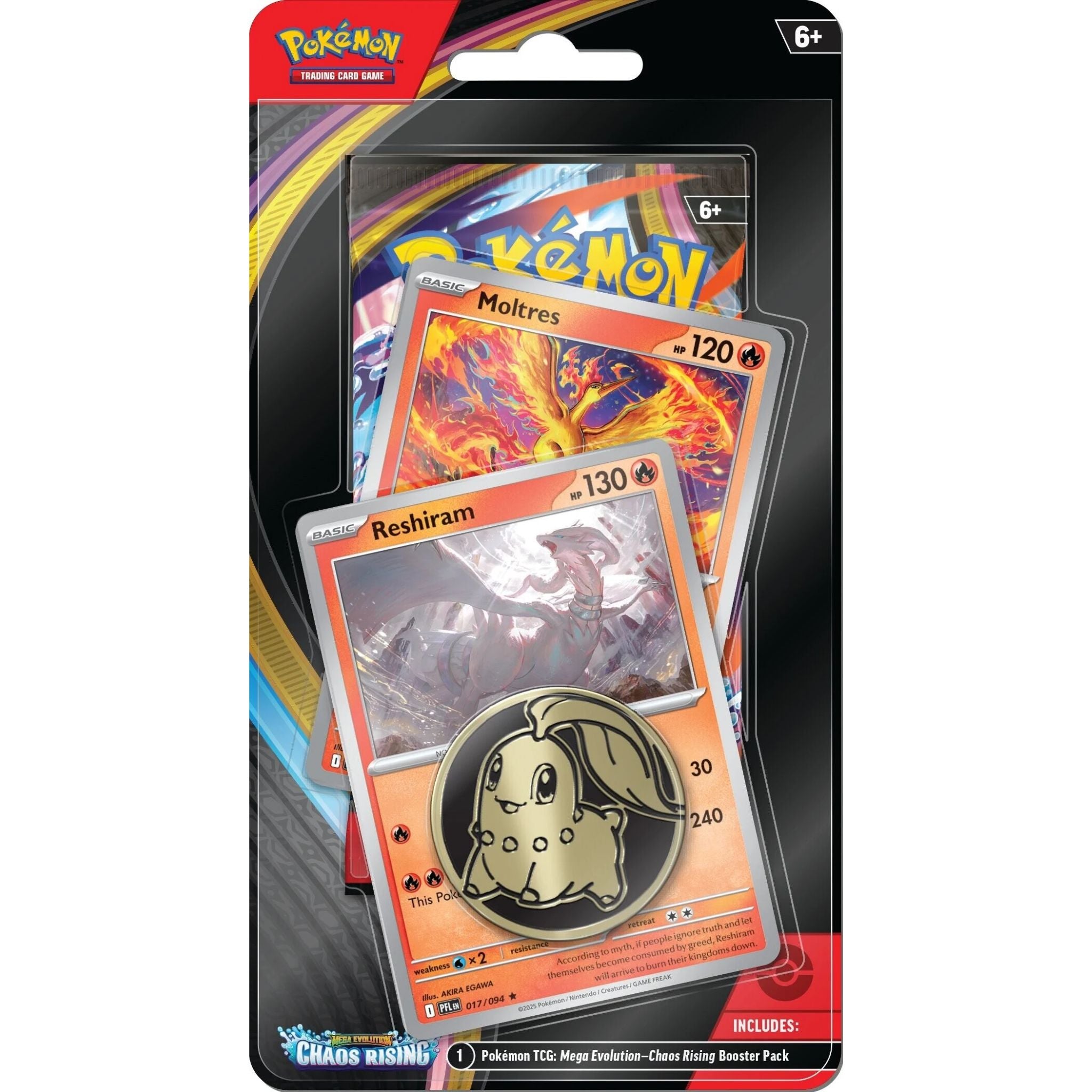 Pokémon TCG: Chaos Rising 1-Pack Blister Moltres & Reshiram
