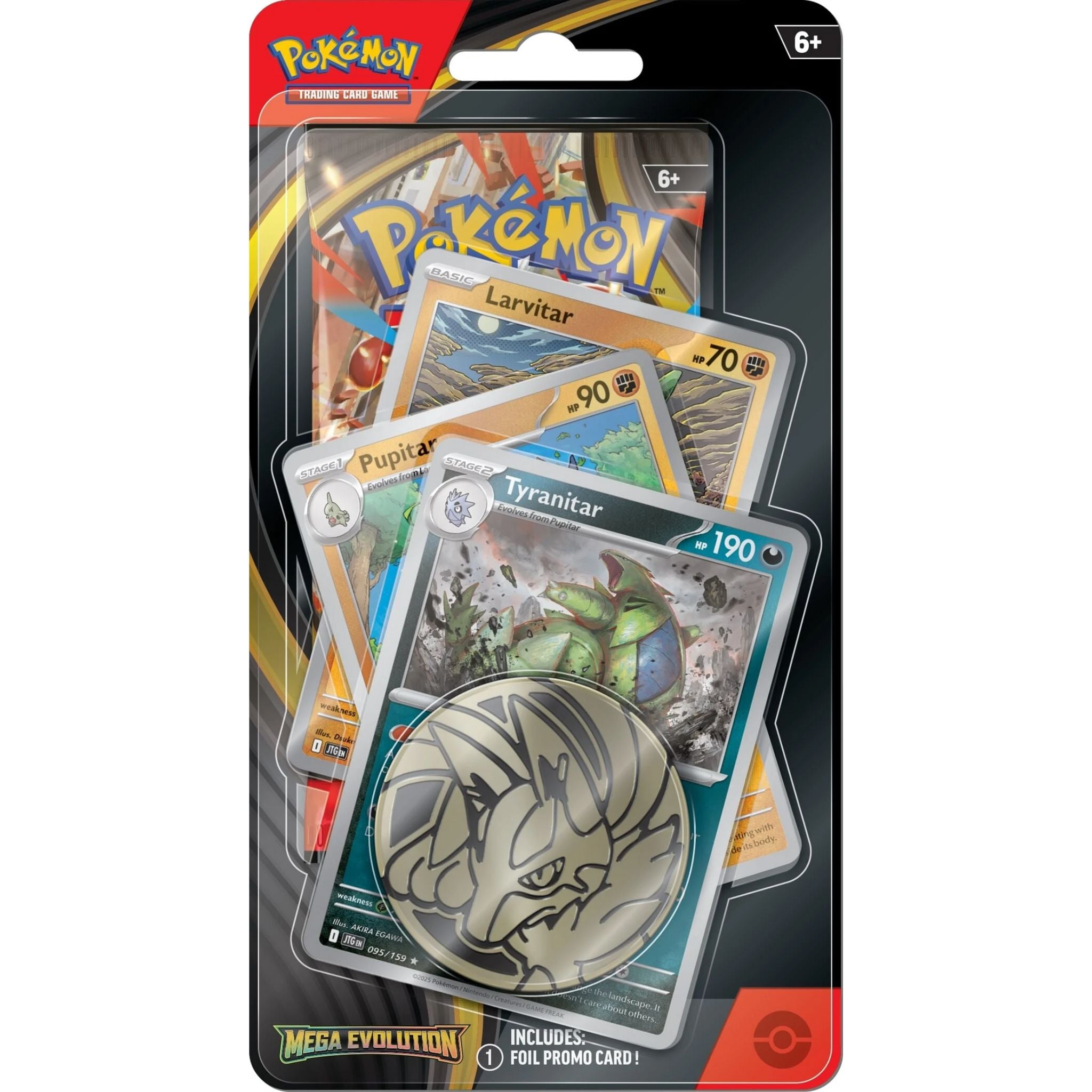 Pokémon TCG: Mega Evolution 1-Pack Blister Larvitar, Pupitar & Tyranitar