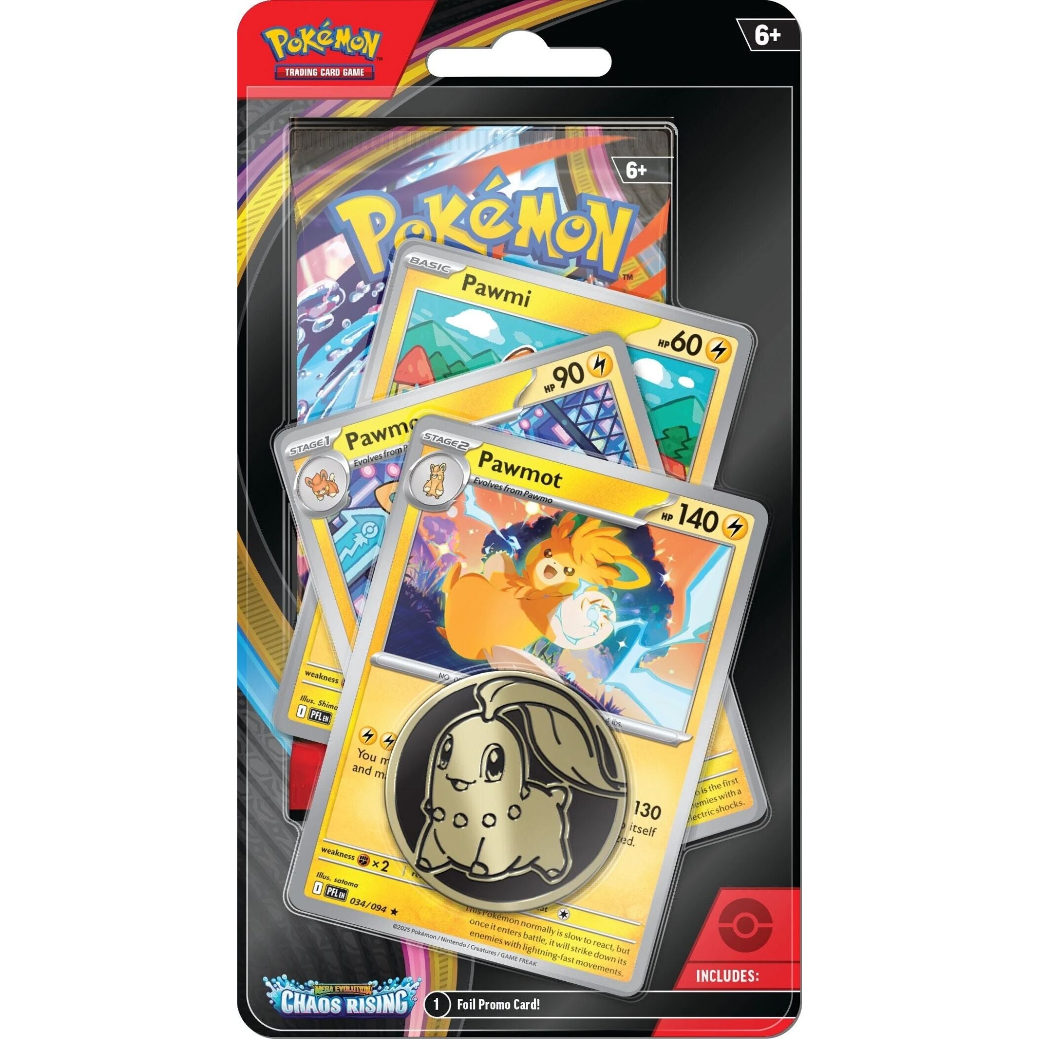 Pokémon TCG: Chaos Rising 1-Pack Blister Pawmi, Pawmo & Pawmot